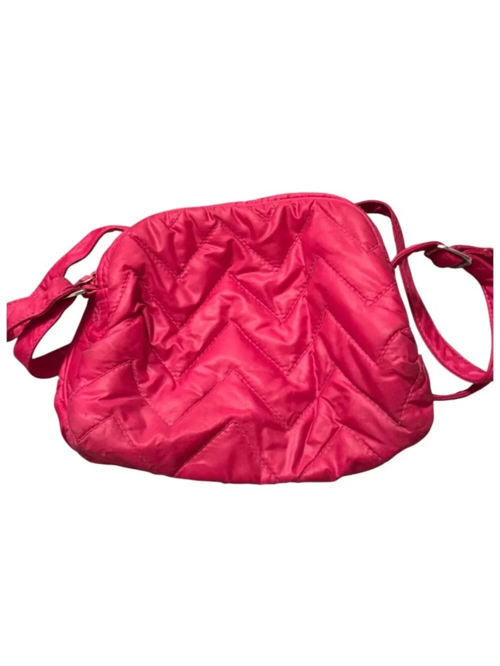 Vera Bradley Pink Quilted Crossbody Bag Shoulder Purse Floral Interior